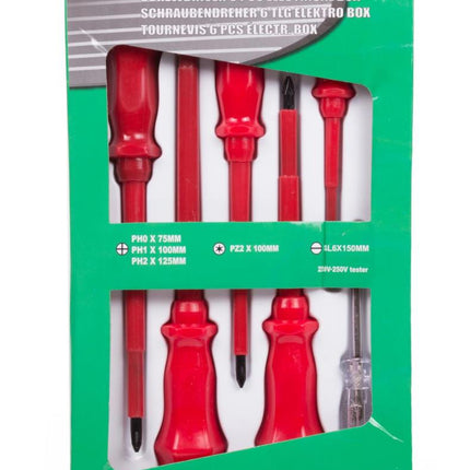 Hofftech Geïsoleerde Elektriciens Schroevendraaierset - 6-delig - Inclusief Box