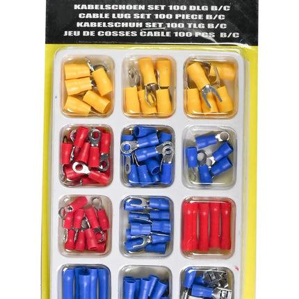 Benson Complete Kabelschoen Set – 100-delig – Geïsoleerd & Kleurgecodeerd – Inclusief Sorteerkoffer