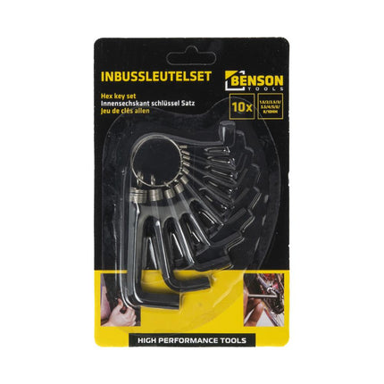 Benson Inbussleutelset - 10-delig - Aan Ring - 1.5 t/m 10 mm