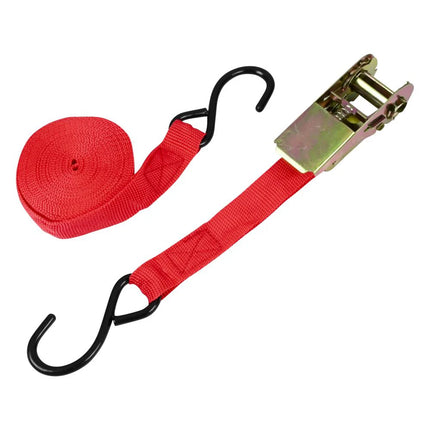 Benson Spanband met Ratel en Haken – 5 Meter – Rood – Veilig Transport
