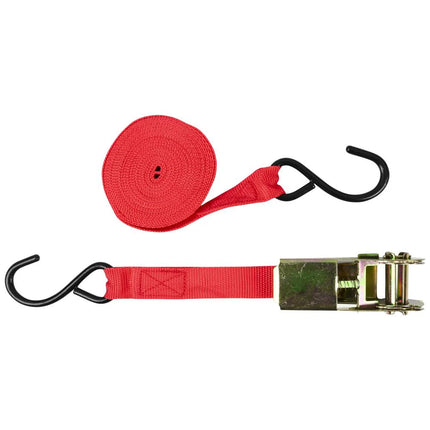 Benson Spanband met Ratel en Haken – 5 Meter – Rood – Veilig Transport
