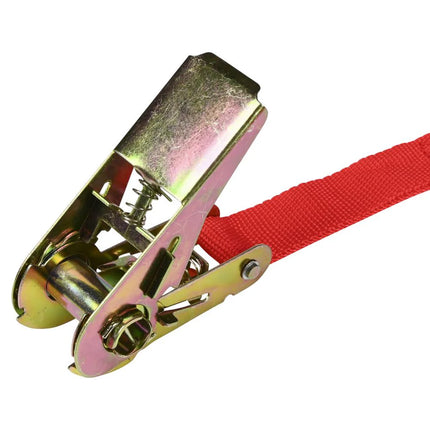 Benson Spanband met Ratel en Haken – 5 Meter – Rood – Veilig Transport