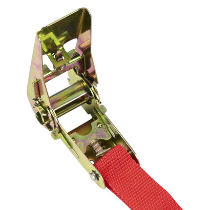 Benson Spanband met Ratel en Haken – 5 Meter – Rood – Veilig Transport