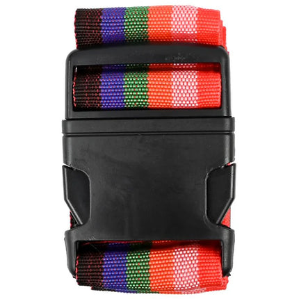 Benson Kofferspanband Regenboog - 183 x 5 cm - Met Adreslabel
