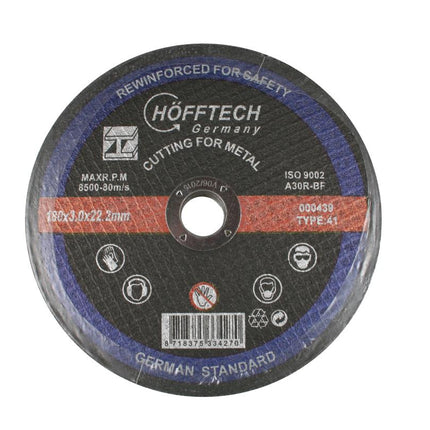 Hofftech Doorslijpschijf Metaal - Ø 180 mm - 3.0 mm - Robuust & Stabiel