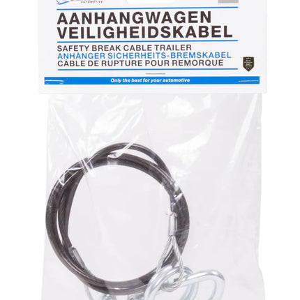 Benson Breekkabel Aanhanger - 1 Meter - Geplastificeerd - Met Haak & Ring