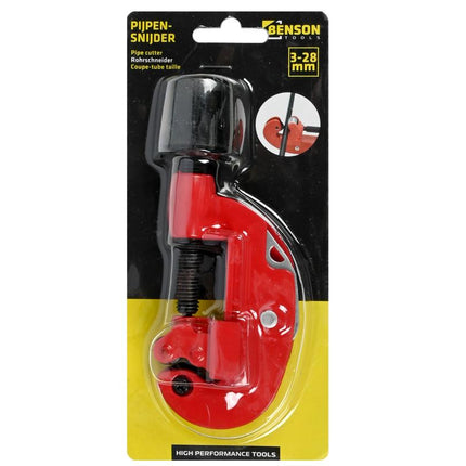 Benson Pijpensnijder - Ø 3 tot 28 mm - Inclusief Pijpfrees - Rood