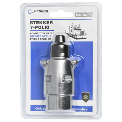Benson Aanhanger Stekker - 7-Polig - Metaal - 12 Volt - Schroefaansluiting