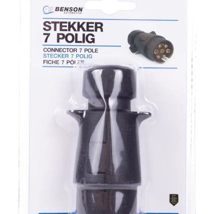 Benson Aanhanger Stekker - 7-Polig - Kunststof - 12 Volt - Schroefaansluiting