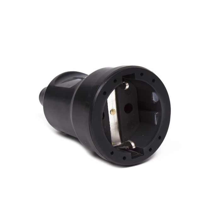 Benson Randaarde Contrastekker – Zwart – PVC – Veilig & Duurzaam