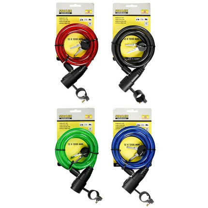 Stahlex Looplock Kabelslot - 12 x 1200 mm - Inclusief Houder - Mix