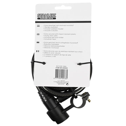 Stahlex Looplock Kabelslot - 12 x 1200 mm - Inclusief Houder - Mix