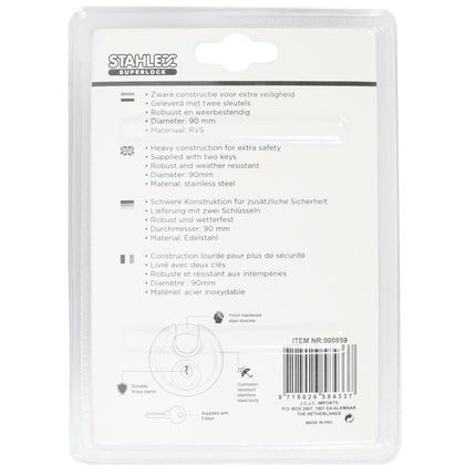 Stahlex Discusslot – 90 mm – RVS – Gehard Staal