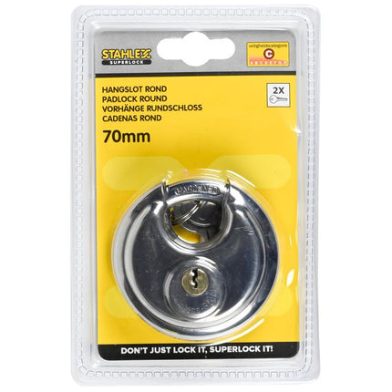 Stahlex Discus Hangslot – 70 mm – RVS – Weerbestendig