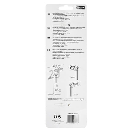 Benson Verstelbare Wastafel Moertang - 31.5 cm - Chroom-Vanadium
