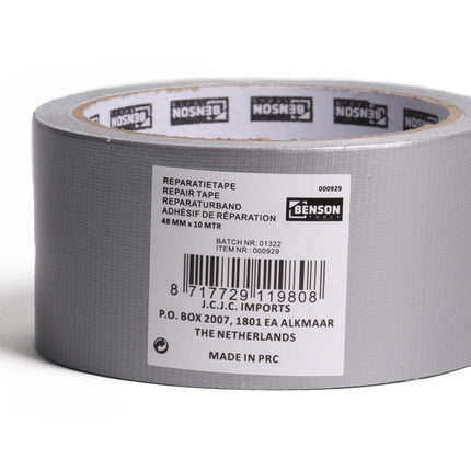 Benson Reparatietape - 48 mm x 10 m - Grijs - Extreem Sterk & Waterdicht