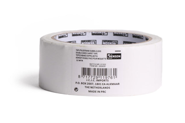 Benson Dubbelzijdige Tapijtkleefband 38 mm x 12 m - Sterke Hechting