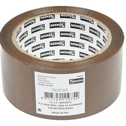 Benson Dozentape Bruin - 48 mm x 66 m - Stevige Verpakkingstape