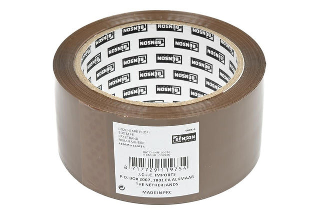 Benson Dozentape Bruin - 48 mm x 66 m - Stevige Verpakkingstape