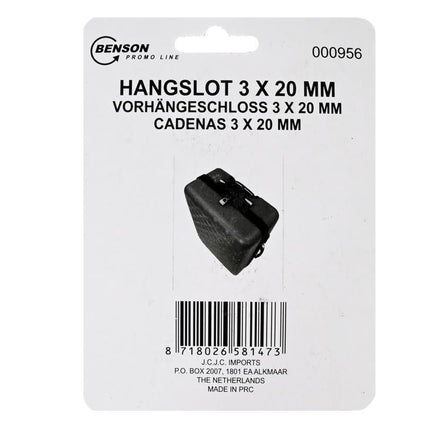 Stahlex Hangsloten Set – 3 x 20 mm – Niet Gelijksluitend