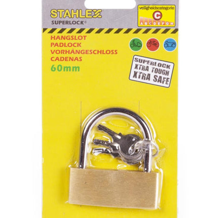 Stahlex Hangslot – 60 mm – Superlock – Gehard Staal – Veiligheidscategorie C