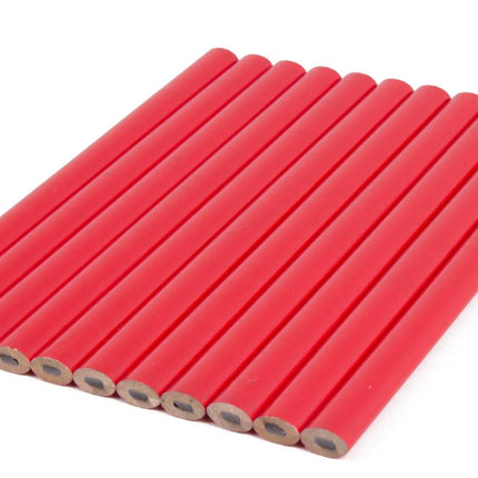 Benson Timmermanspotloden – 12 Stuks – 17,5 cm – Ovaal – Rood