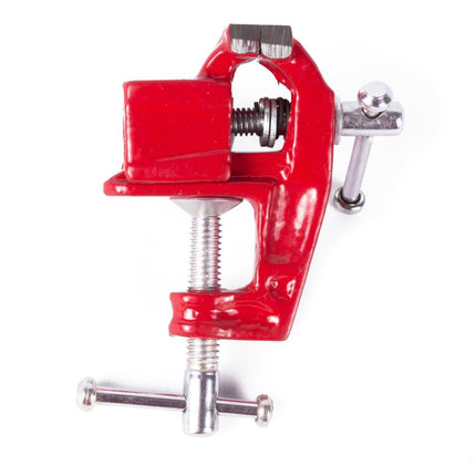 Benson Mini-Bankschroef - 25 mm - Klemmend Model - Rood