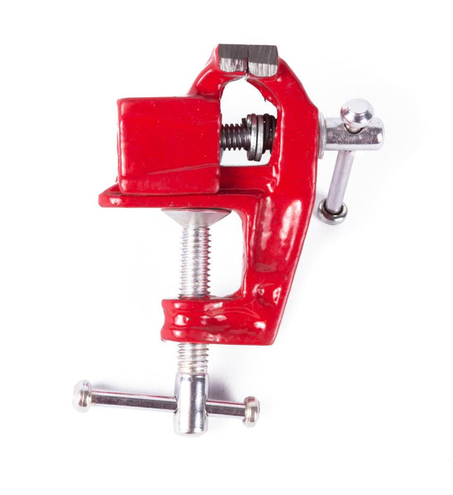 Benson Mini-Bankschroef - 25 mm - Klemmend Model - Rood