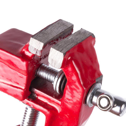 Benson Mini-Bankschroef - 25 mm - Klemmend Model - Rood