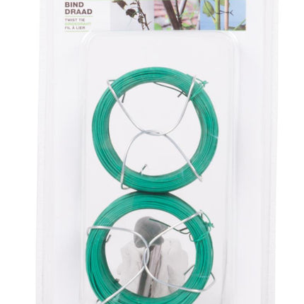 Benson Binddraad Geplastificeerd - 2 x 50 Meter - Groen - Ø 1.1 mm