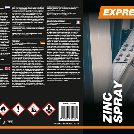 Express Zinkspray – 400 ml – Sneldrogende Roestbescherming