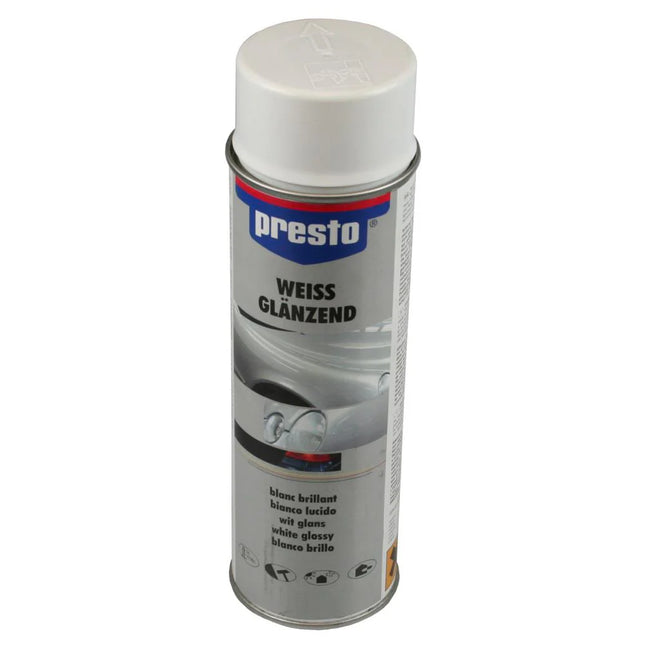 Presto Spuitlak Glans Wit – 500 ml – Hoogwaardige Nitro-Combi Kwaliteit