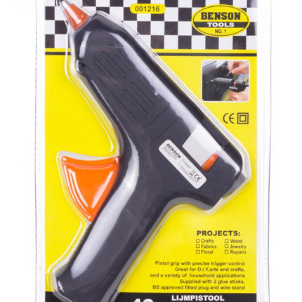 Benson Krachtig Lijmpistool - 40 Watt - Inclusief 2 Patronen - Ø 11 mm