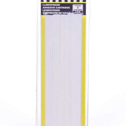 Benson Lijmpatronen – Ø 11 x 200 mm – 10-delig – Transparant