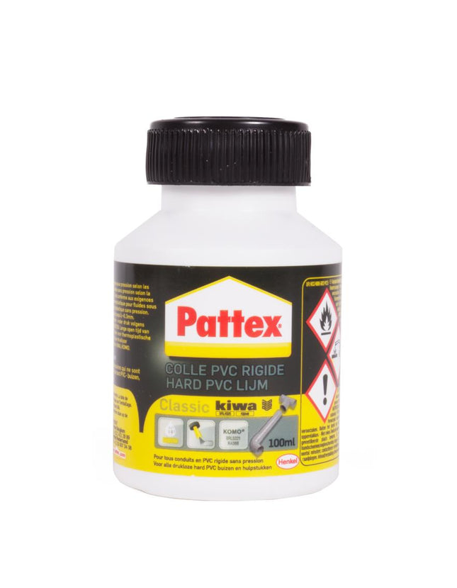 Pattex Hard PVC Lijm – 100 ml – Transparant met Kwast