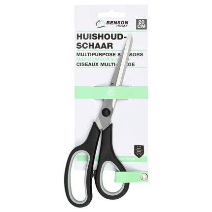 Benson Huishoudschaar 8" - Inox 20 cm - Zelfslijpend & Ergonomisch