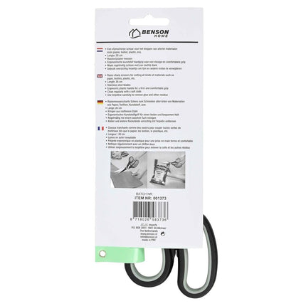 Benson Huishoudschaar 8" - Inox 20 cm - Zelfslijpend & Ergonomisch
