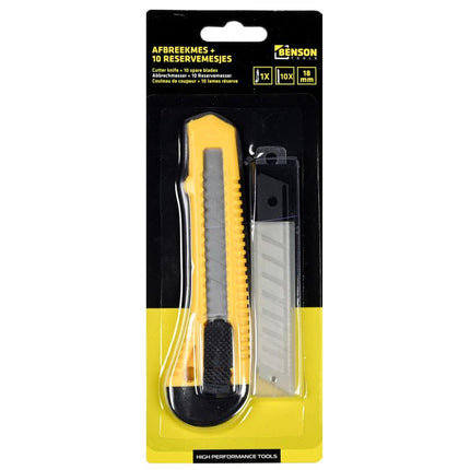 Benson Afbreekmes 9 mm – Inclusief 10 Reservemessen – 147 mm