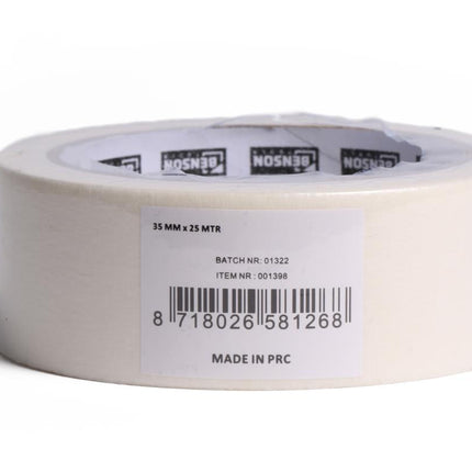 Benson Afplaktape 35 mm x 25 m - Wit - Voor Strakke Verflijnen