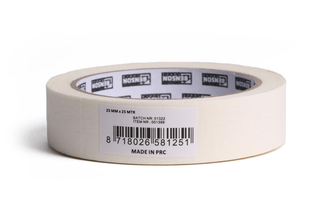 Benson Afplaktape 25 mm x 25 m - Universeel - Strakke Lijnen
