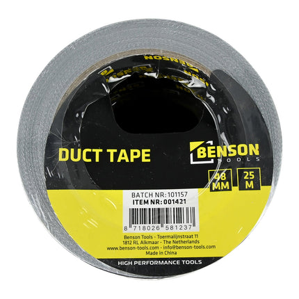 Benson Reparatietape 25 m - Space Grijs - Sterke Duct Tape