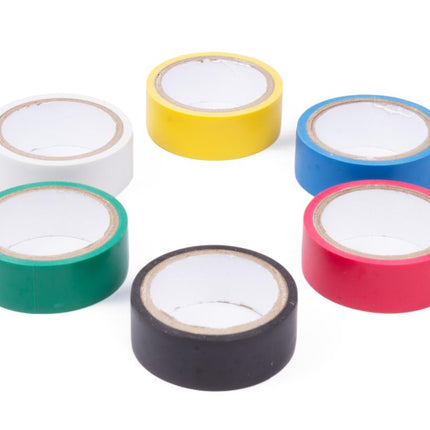 Benson PVC Isolatietape Set - 6 Stuks - 3 meter x 18 mm - Diverse Kleuren