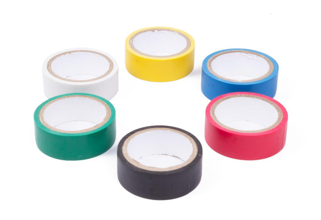 Benson PVC Isolatietape Set - 6 Stuks - 3 meter x 18 mm - Diverse Kleuren