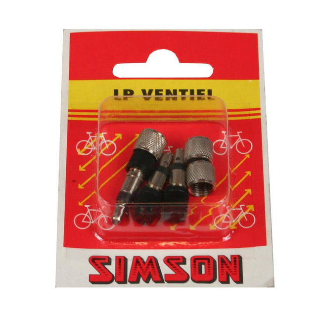 Simson Ventielset LP - 2-delig - Voor Dunlop, Blitz & Hollands Ventiel - Inclusief Dopjes