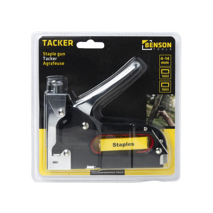Benson Handtacker - 4-12 mm - Inclusief 200 Nietjes - Robuust Metaal