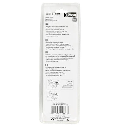 Benson Dubbelzijdige Slijpsteen - 200 mm - Grof & Fijn - Aluminiumoxide