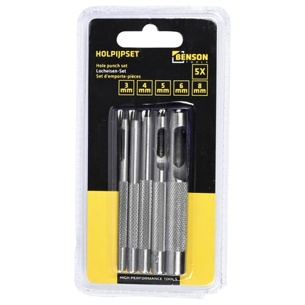 Benson Holpijpset – 5-delig – Staal – Ø 3 t/m 8 mm
