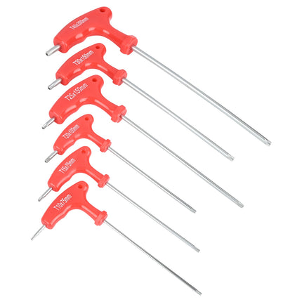 Benson Torx Sleutelset - 6-delig - Ergonomische T-Greep - T10 t/m T40
