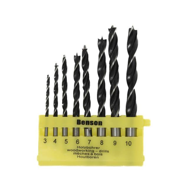 Benson Houtboorset - 8-delig - 3 t/m 10 mm - Inclusief Bewaarcassette