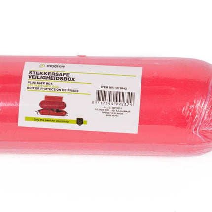 Benson Stekkersafe & Veiligheidsbox – Rood – Spatwaterdicht – 20,5 cm